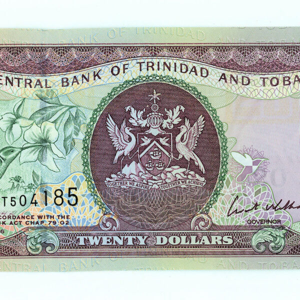 TRINIDAD & TOBAGO 20 Dollars 2002 Pick # 44b UNC - çil banknot