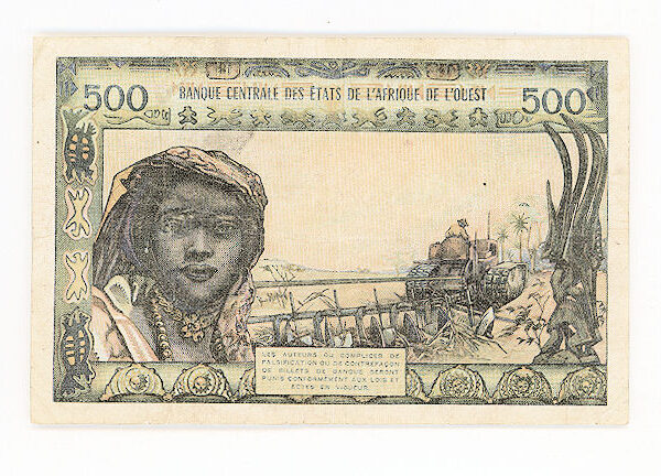 IVORY COAST Banque Centrale der Etats de L`AFRIQUE L`OUVEST (A) 500 FRANCS - VF