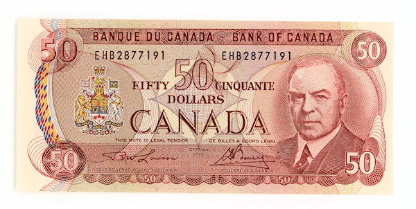 CANADA Kanada 50 Dollars 1975 Pick # 91a - UNC