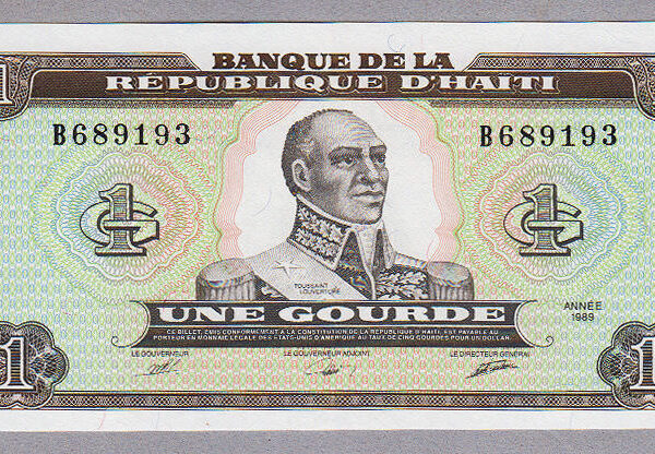 HAITI 1 Gourde 1989 - UNC çil banknot