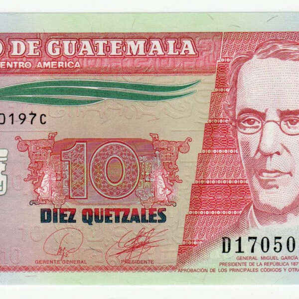 GUATEMALA 10 Quetzales 2003 Pick#107 - UNC çil banknot