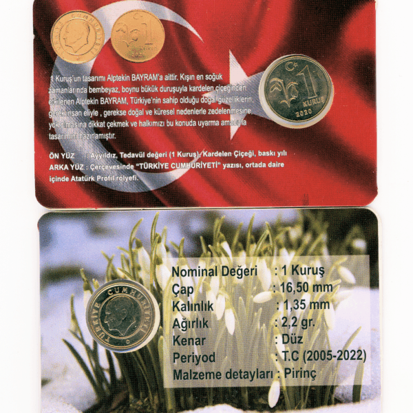 z 1 Kuruş 2005-2022 özel kapama “1 adet
