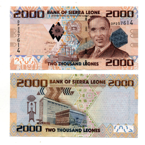 SIERRA LEONE 2000 Leones 2010 Pick # 31a - UNC