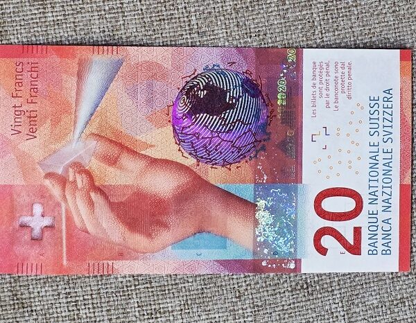 Switzerland 20 Frank 2021 - UNC *çil banknot Isviçre