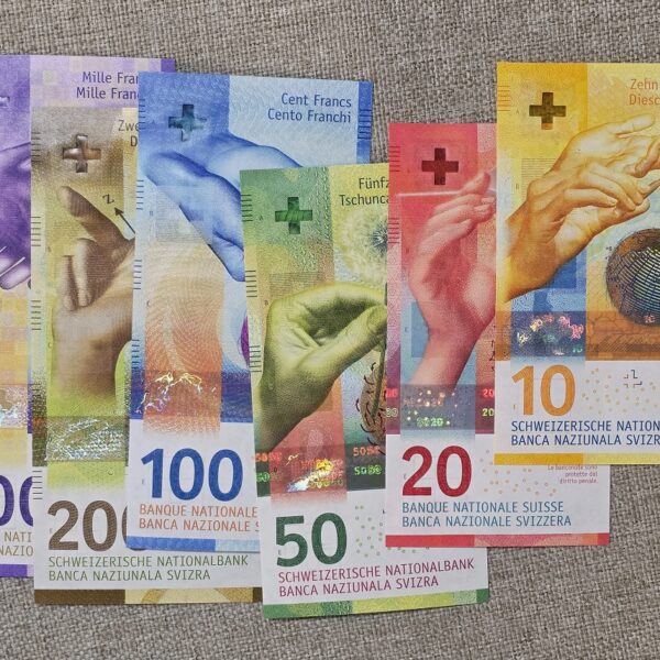 SWITZERLAND SCHWEIZ 10+20+50+100+200+1000 Francs *Last Issue (son tertip)