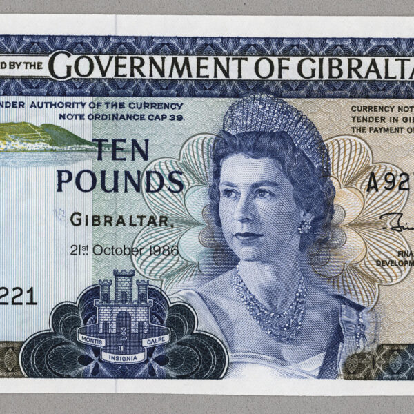 GIBRALTAR Cebelitarik 10 Pounds 1986 Pick#22b - UNC *çil banknot