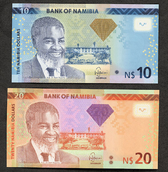 Namibia 10+20 Dollars 2013 UNC