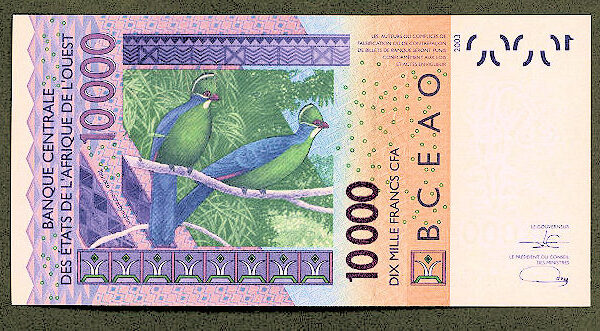 Mali 10000 Francs 2021 Çil Banknot UNC