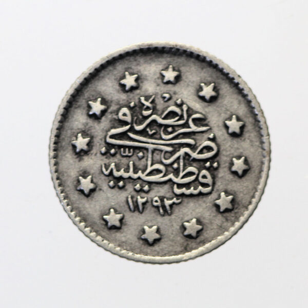 Osmanlı Sultan Abdülhamit 1 Kuruş 1293/23 Gümüş