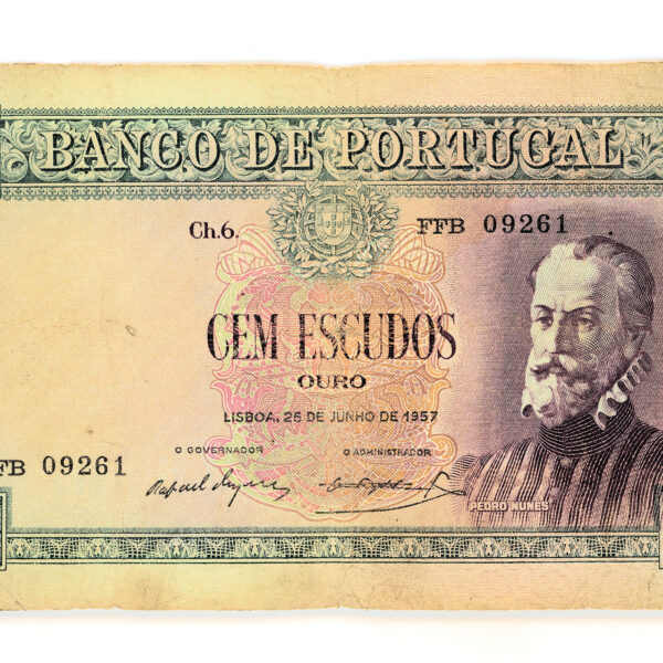 Portugal 100 Ecudos 1957 Pick#159 *VF çt banknot