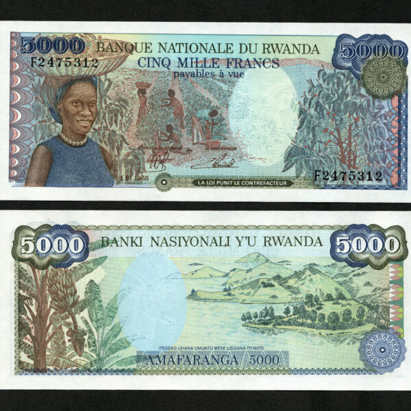RWANDA 5000 Francs 1988 – UNC