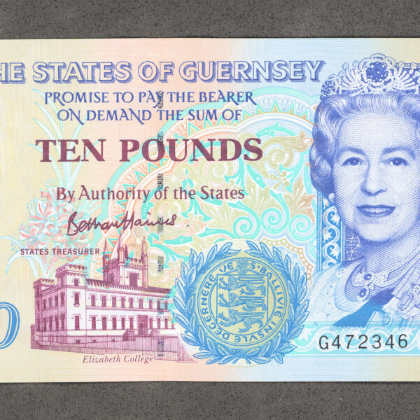 GUERNSEY 10 Pounds ND (1996) Pick#57c UNC çil