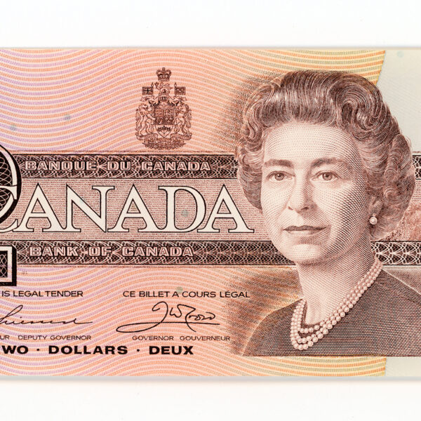 CANADA Kanada 2 Dollars 1986 Kraliçe Banknot Çil UNC