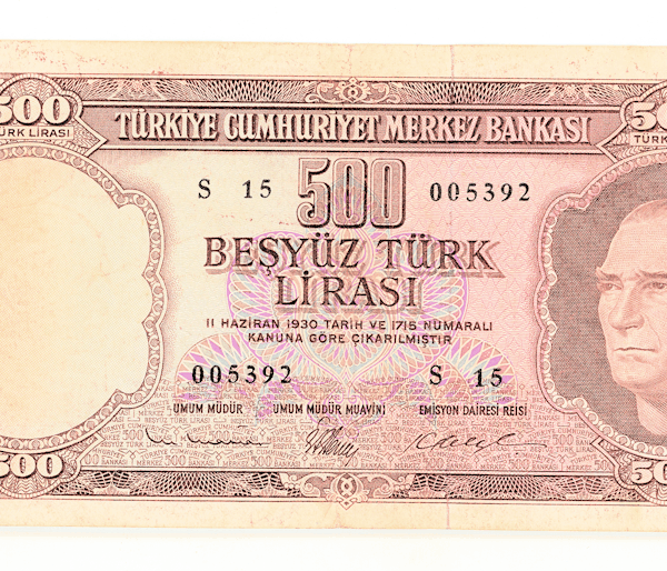 5. Emisyon 500 Lira 1962-1976 Pick#178a *VF – 3. Tertip *çt