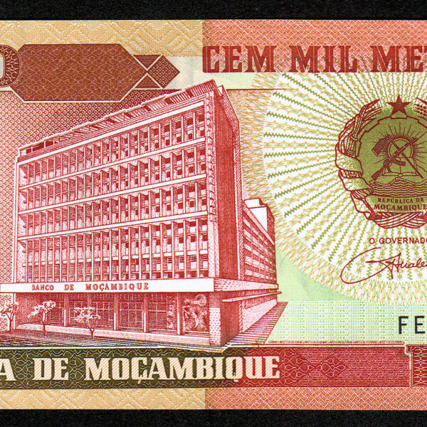 Moçambique Mozambik 100 000 Meticais UNC