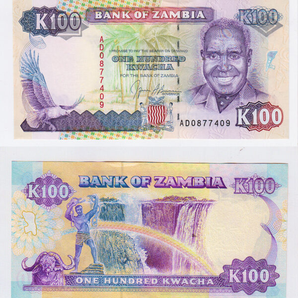 ZAMBIA 100 Kwacha 1991 Pick#34 - UNC *ÇİL