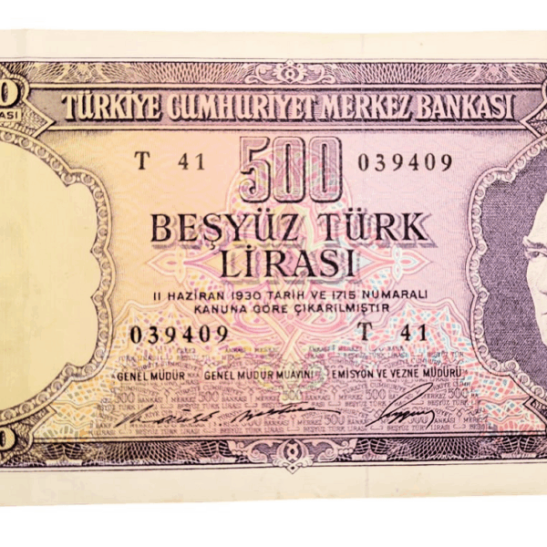 5. Emisyon 500 Lira 1968-1976 Pick#183 *EF - 5. Emisyon 4. Tertip *ççt-