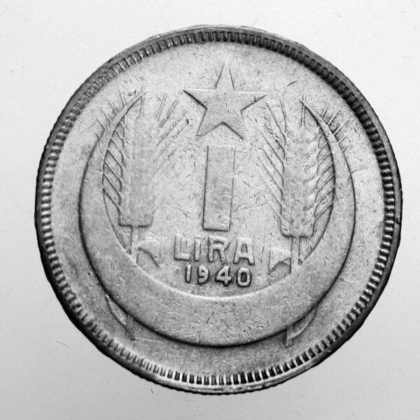 T.C. 1 Lira 1940 Gümüş çt. *SATILDI - OUT OF STOCK