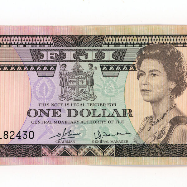 Fiji 1 Dollar ND 1987 Pick#42 - VF *Kraliçe çt banknot