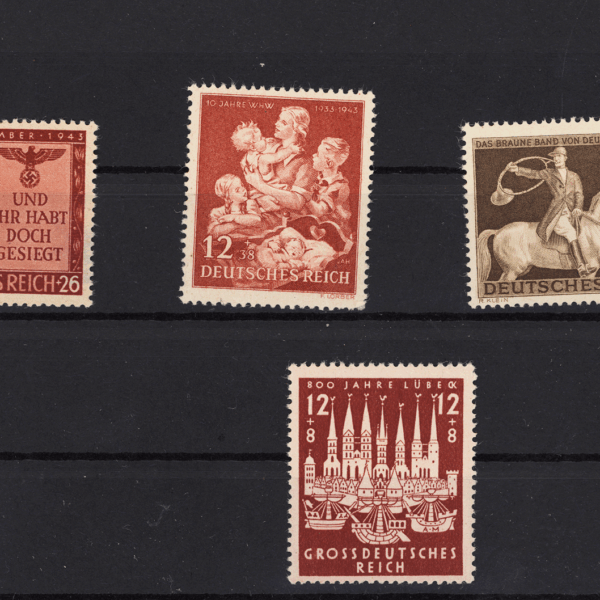 ALMANYA Deutschland 1943 Mi-854-859-862-863 Mint **MNH