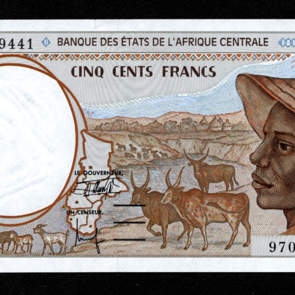 BURKINA FASO Banque Centrale der Etats de L`AFRIQUE CENTRALE (F) 500 Francs UNC çil banknot *SATILDI - OUT OF STOCK