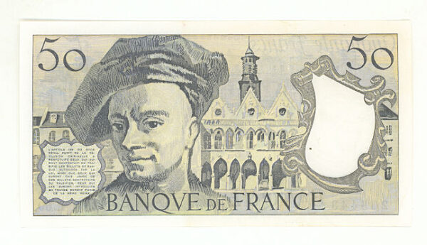 FRANSA FRANCE 50 Francs 1991 çil banknot - UNC - Görsel 2