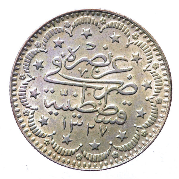 Osmanlı 5 Kuruş Sultan Mehmet Reşat 1327 sene 4 *SATILDI - OUT OF STOCK