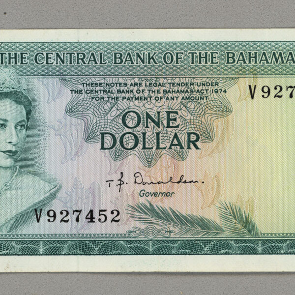 BAHAMAS 1 Dollar 1974 Pick # 35a – AU/ççt