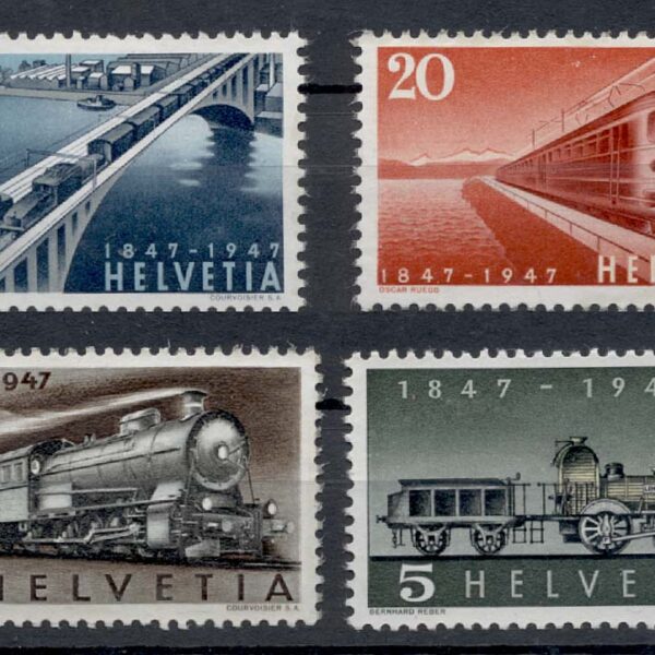 SWITZERLAND Isviçre 1947 Trains Trenler temalı Mint **MNH
