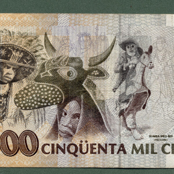 BRASIL Brezilya 50 000 Cruzeiros UNC*çil