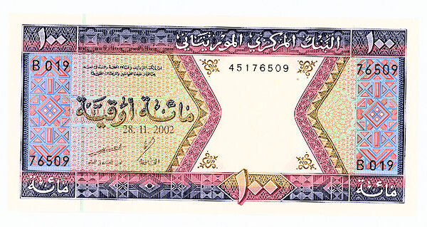 MAURITENIA 100 Ouguiya 2002 UNC