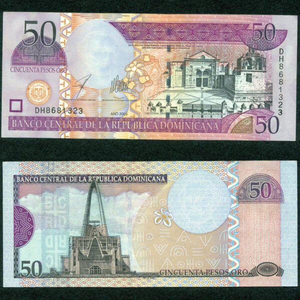 DOMINICANA 50 Pesos Oro - UNC