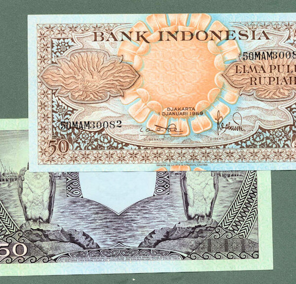 INDONESIA 50 Rupiah 1959 UNC - çil banknot