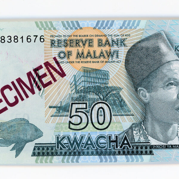 MALAWI 50 Kwacha SPECIMEN – UNC