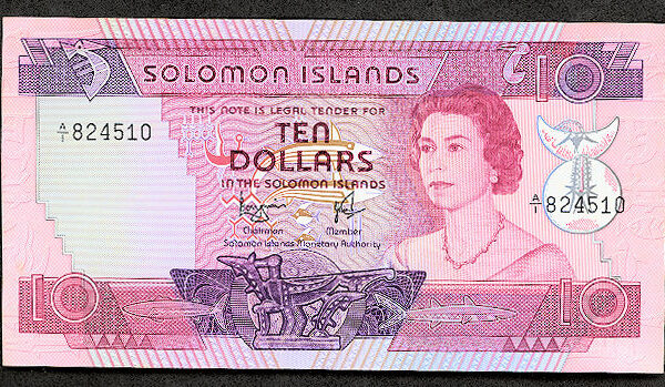 SOLOMON ISLANDS 10 Dollar 1977 UNC