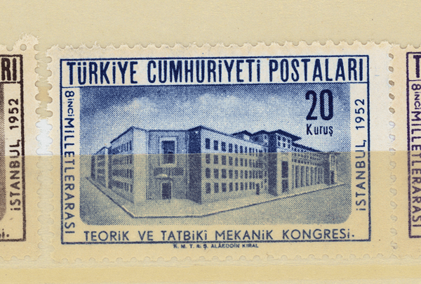 8. Teorik Tatbiki Mekanik Kongresi 1952 **MNH Mint – Turkey Stamps