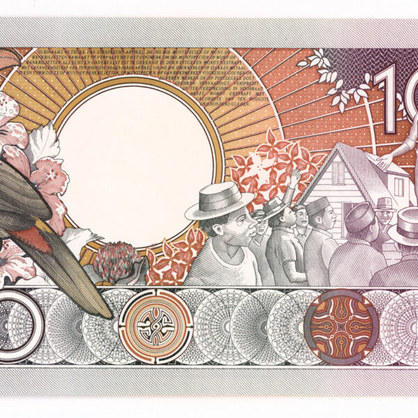 SURINAM 100 Gulden 1986 UNC çil banknot