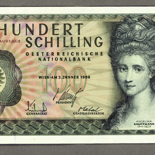 AUSTRIA ÖSTERREICH 100 Shilling 1969 Pick#146a *EF ççt banknot (2.Auflage/ikinci baskı)