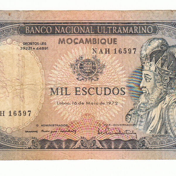 Moçambique Mozambik 1000 Escudos 1972 *VF/Fine