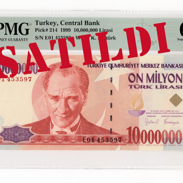 8. Emisyon 10 000 000 Türk Lirasi Piri Reis PMG 68 EPQ - UNC çil