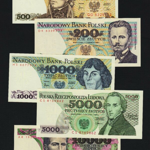 Polonya POLAND 200+500+1000+5000+10000 Zlotych UNC *çil