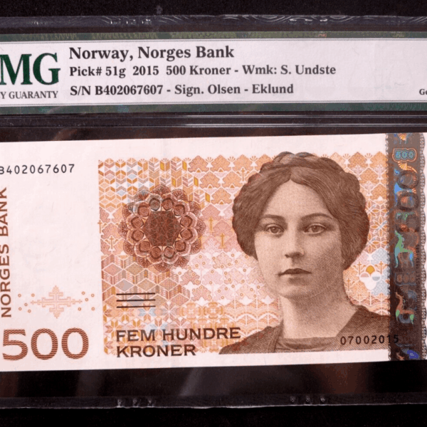 NORWAY 500 Kroner 2015 Pick#51g PMG 66 EPQ - UNC *SATILDI - OUT OF STOCK