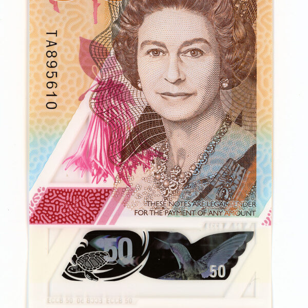 Eastern CarIbbean Central Bank 50 Dollars POLYMER *Kraliçe UNC - çil banknot