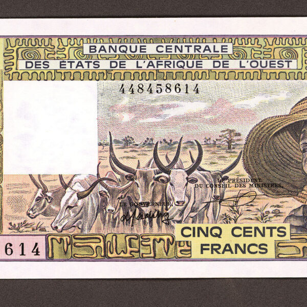 BCEAO Batı Afrika 500 Frank 1988 Pick#106a - UNC çil banknot