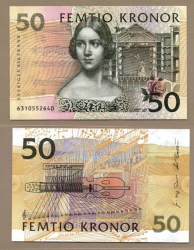 SWEDEN Isveç 50 Kroner UNC *çil