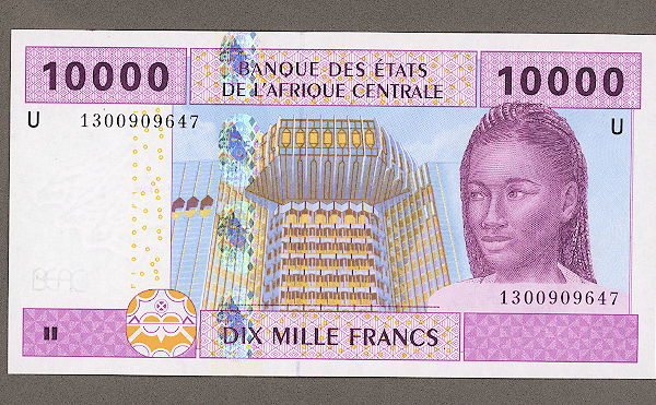 Cameroun MERKEZİ AFRİKA *U= KAMERUN 10000 FRANK 2002 ÇİL