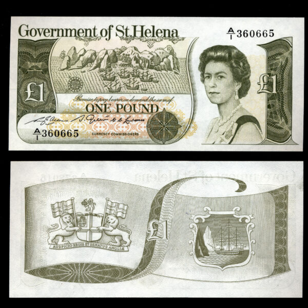 St. HELENA 1 Pound ND (1991) w/Queen Kraliçe Pick # 9 - UNC *çil A/I 378016