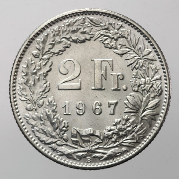 Isviçre Switzerland 2 Franken Silver *çil