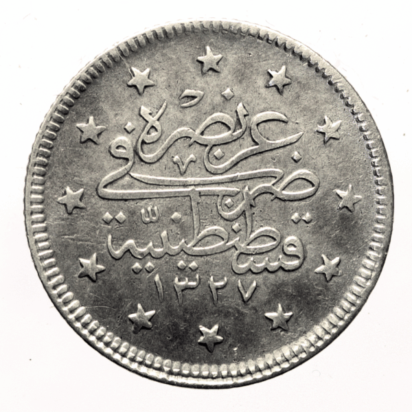 Sultan Reşat 2 Kuruş 1327/6 Gümüş *SATILDI - OUT OF STOCK