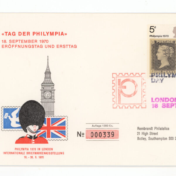 Ingiltere 1970 Pul sergis açilisi FDC